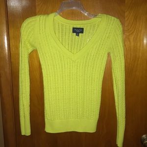 American Eagle sweater neon yellow